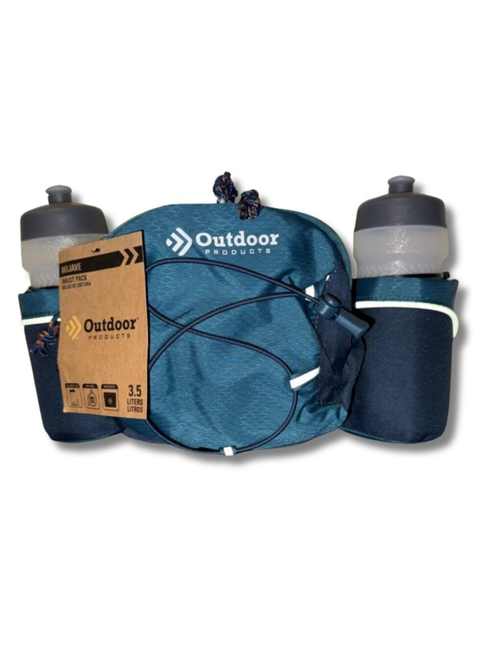 Outdoor Products Mojo Waist Pack Hydration Belt Teal 2 Bottle Hiking NWT
